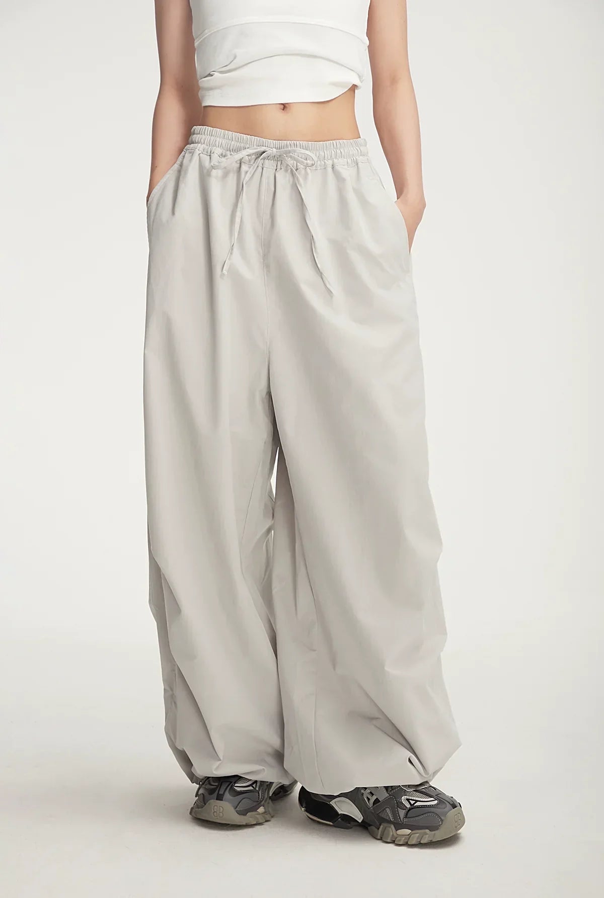 Balloon Drawstring Palazzo Pants