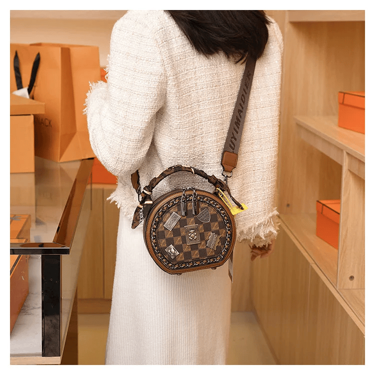 vintage bear badge print bags