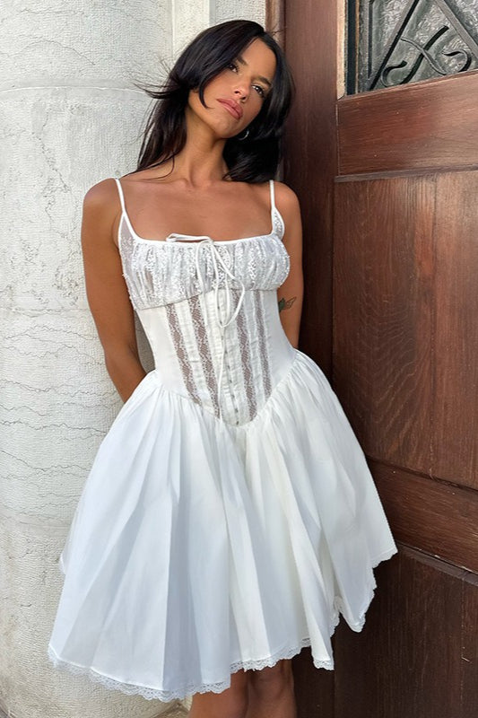Ballet Tutu Hook Closure Crop Slip Dress