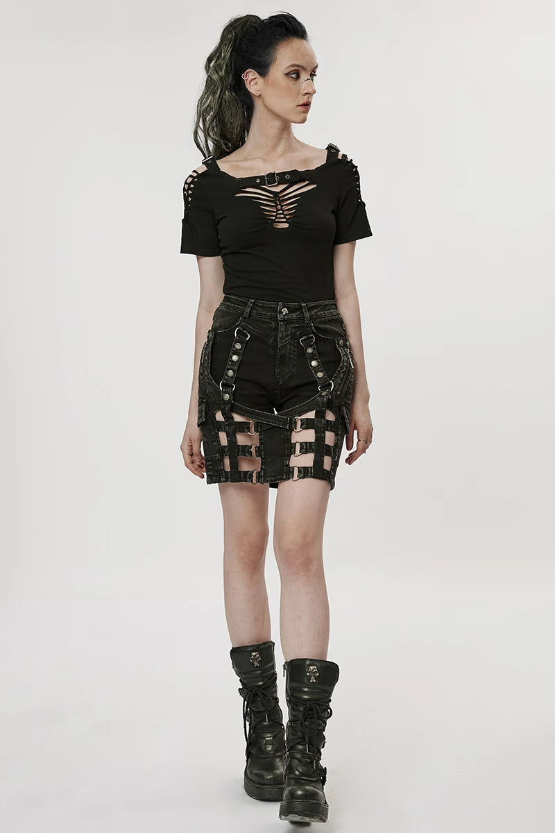 Women's The Postapocalyptic Techwear Style Pantskirt Daily Personality Detachable Two Wear Skirt