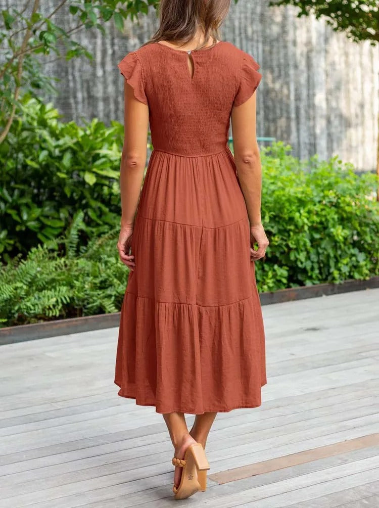 Tracy Statement Refined Belly Covering Dress Chic Silhouette Collection
