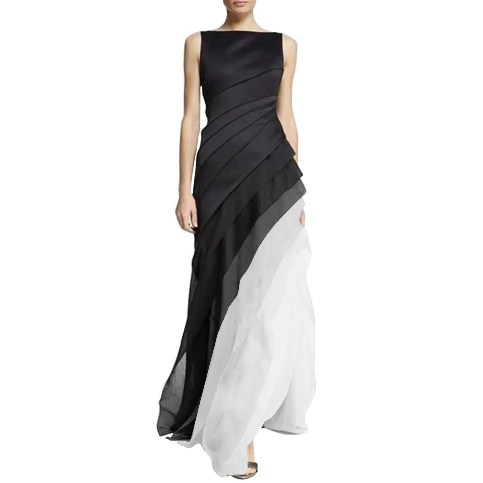 Nadia Black Ombre Dress for Women Elegant Evening Look