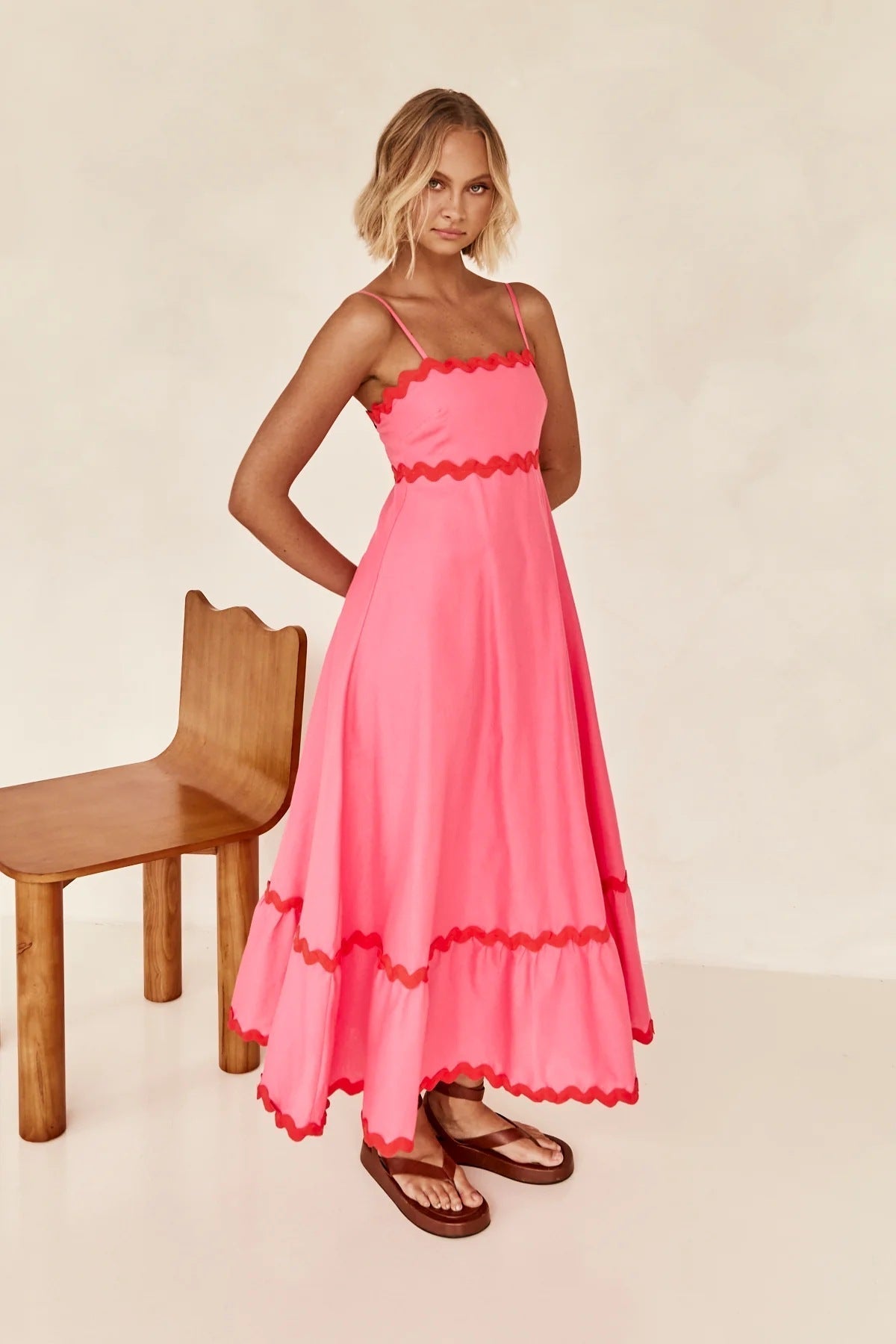 Nora Luxe Contrast Long Capri Dress Evening Wear Edit