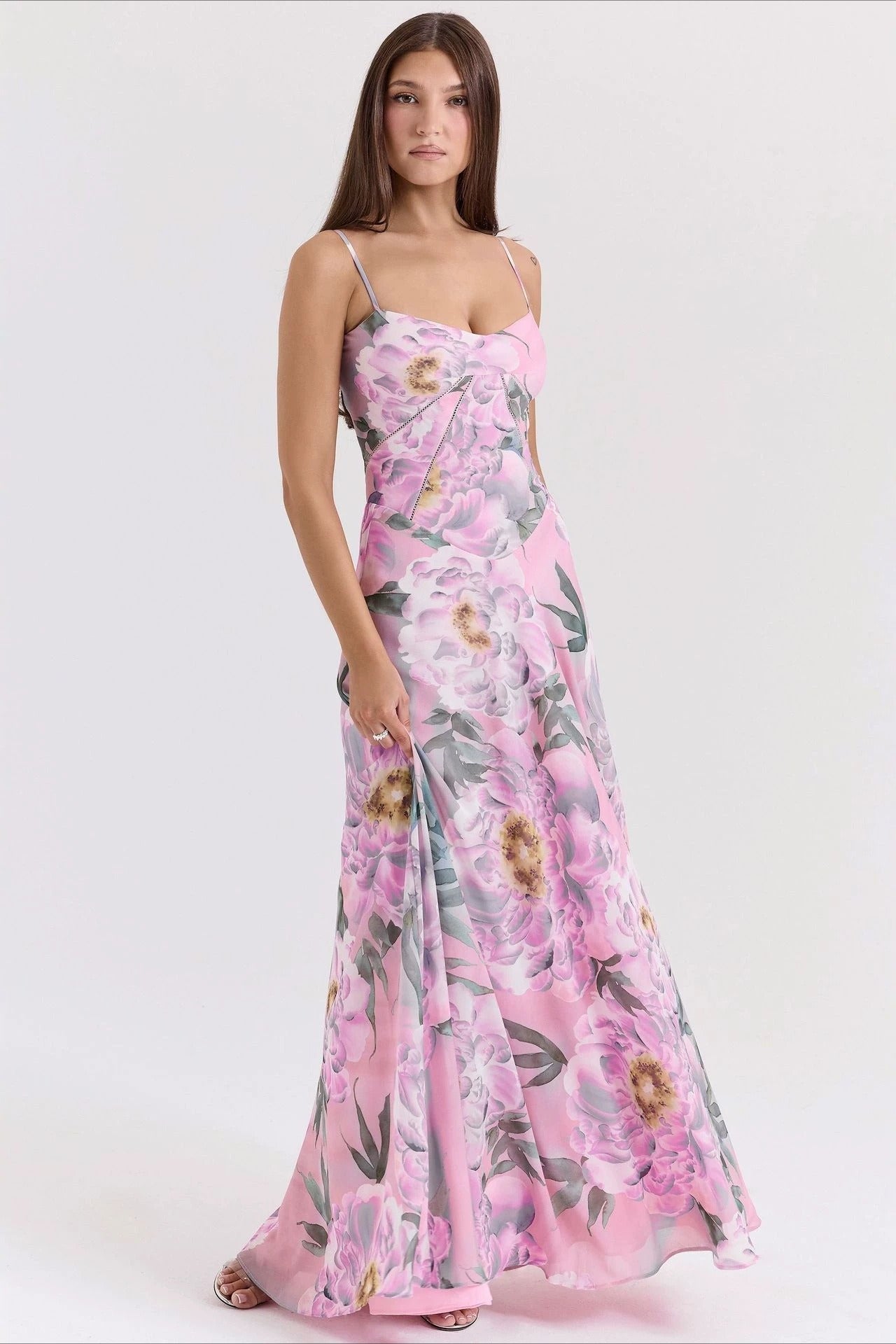 Slim Fit Backless Evening Maxi Slip Dress