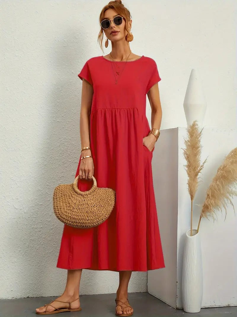 Rosetta Elevated Long Bell Shaped Dress Evening Wear Edit