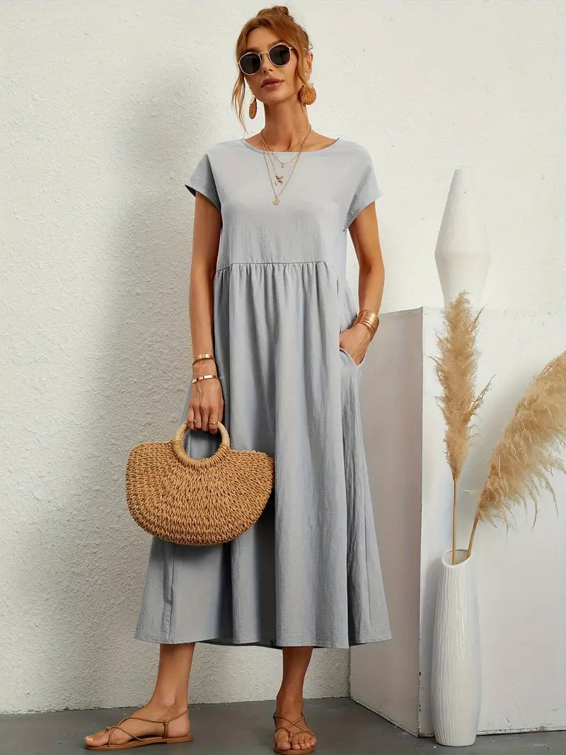Rosetta Elevated Long Bell Shaped Dress Evening Wear Edit