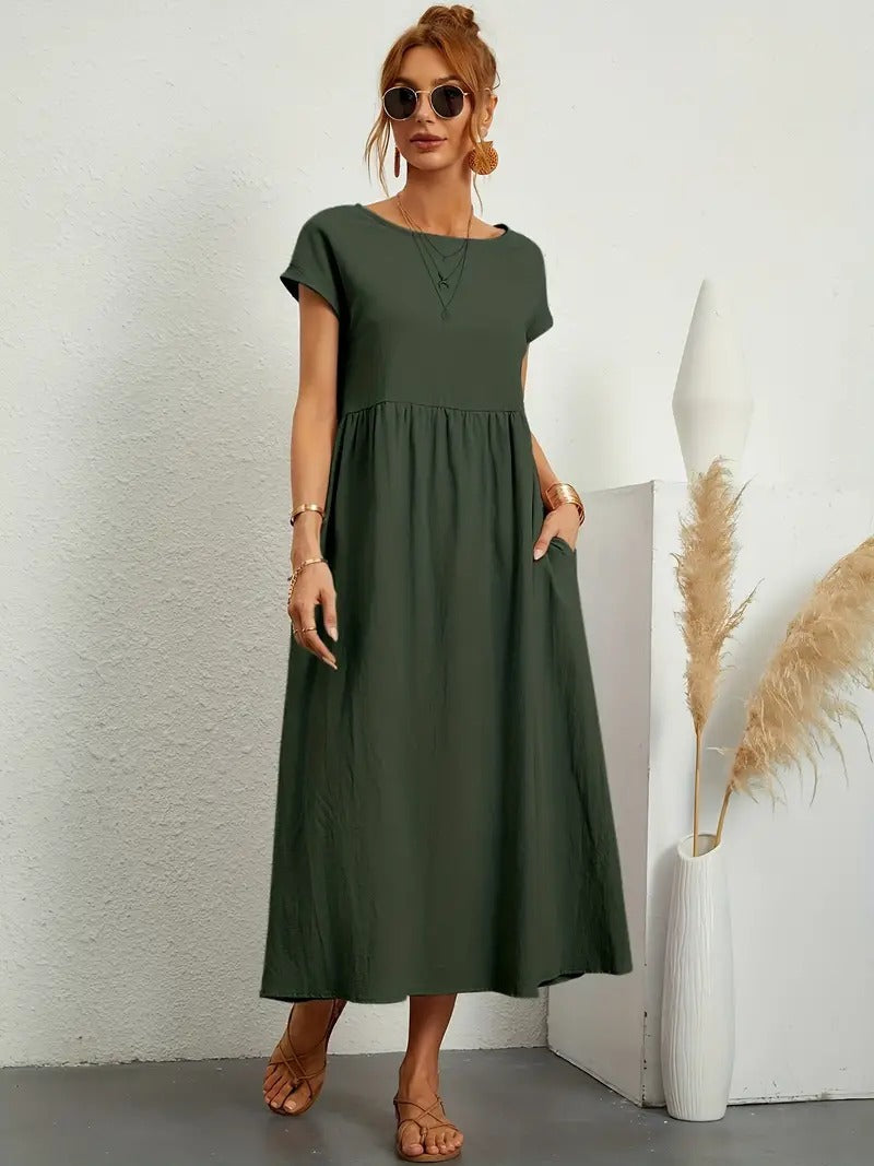 Rosetta Elevated Long Bell Shaped Dress Evening Wear Edit