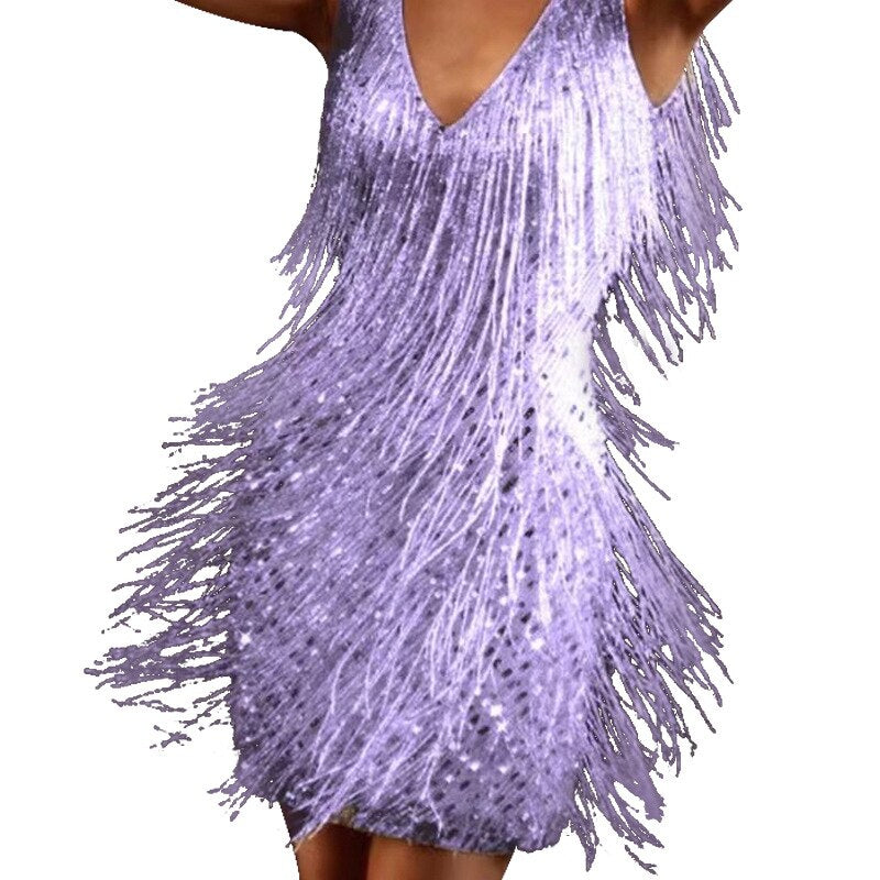 Delilah Chic Sparkling Tassel Dress, Party Dress for Women Premium Wardrobe Essential
