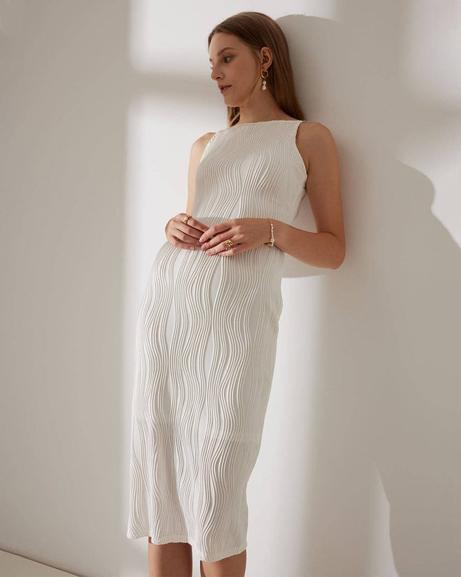 Sleeveless Water Ripple Textured Cami Dress