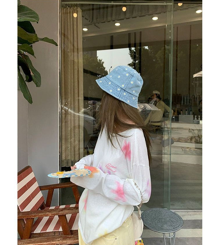 Floral Wide Collar Sheer Cover Up