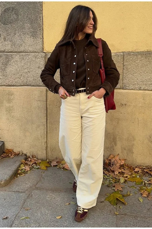 SingleBreasted Suede Jacket