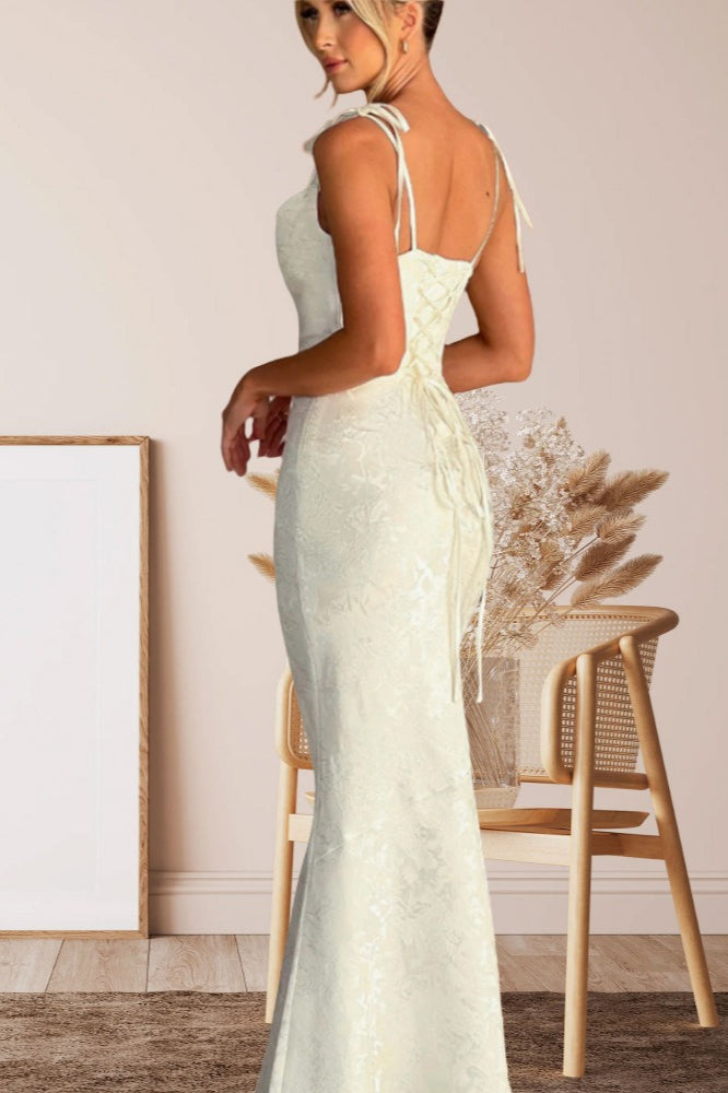 Sash Backless Mermaid Dress 10