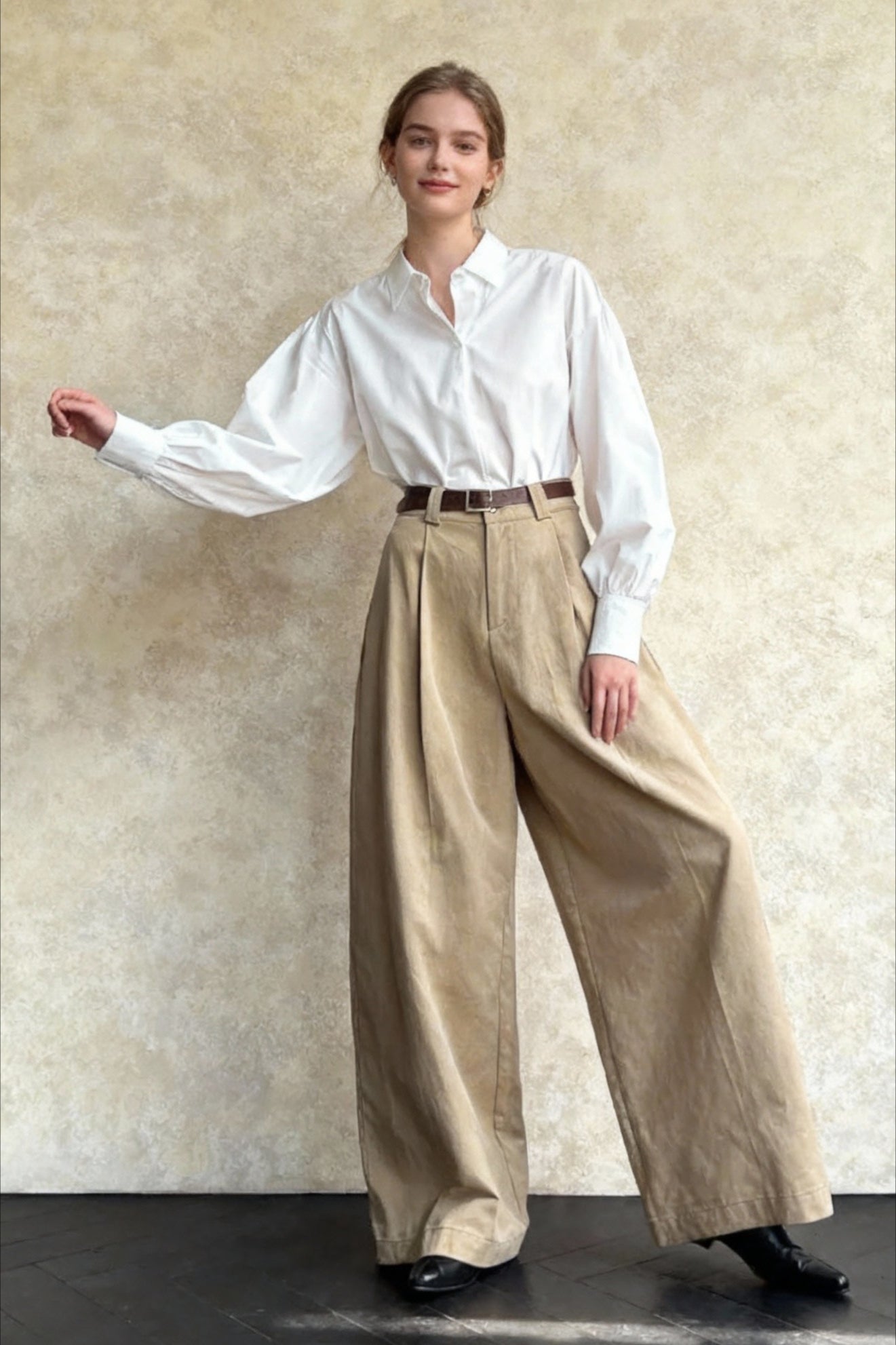 Retro Relaxed HighWaisted WideLeg Pants