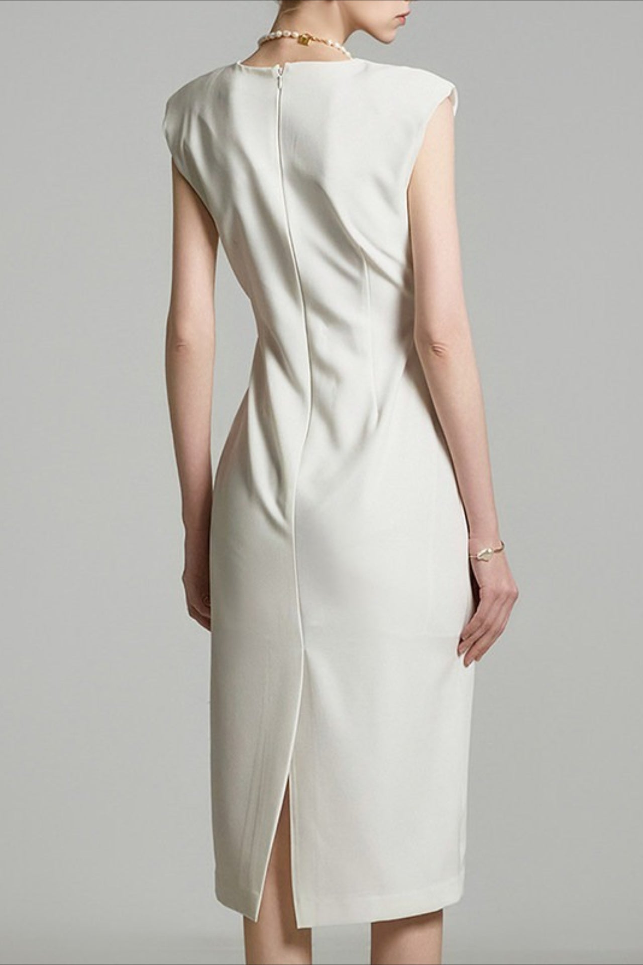 Sleeveless High Waist Slim Work Dress