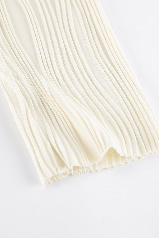 Beige Knit One Shoulder Mermaid Bodycon Dress 7