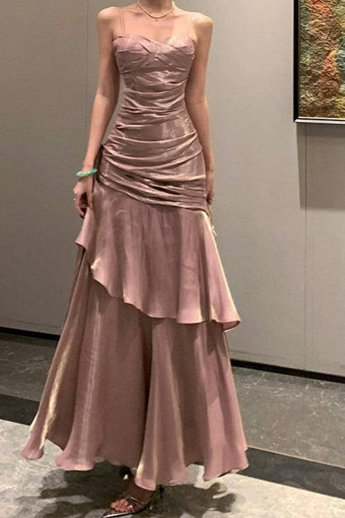 Chiffon Spaghetti Strap Maxi Dress 7