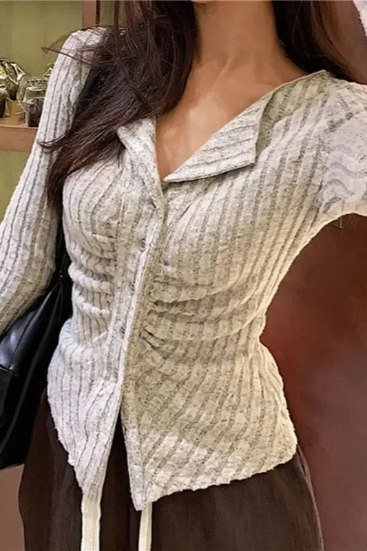 Vintage VCollar Knit Cardigan