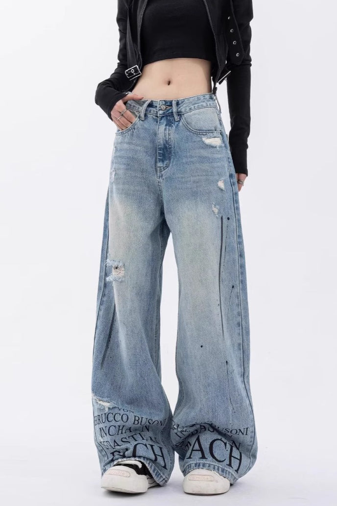High Street Design Detail Jeans