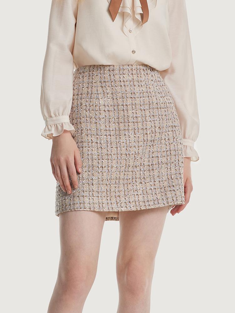 A-line Tweed Mini Skirt