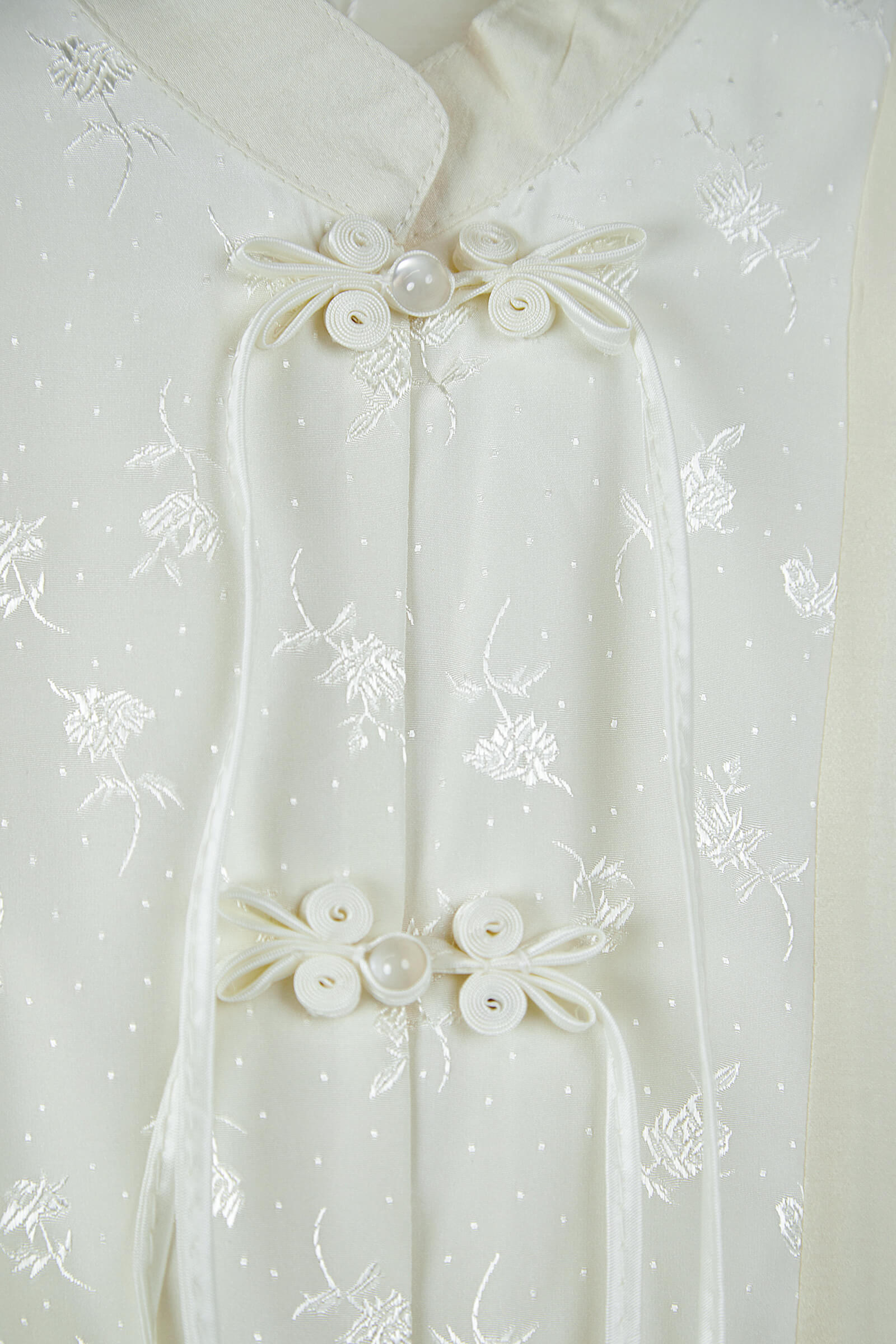 Beige Splice Buckle Shirt
