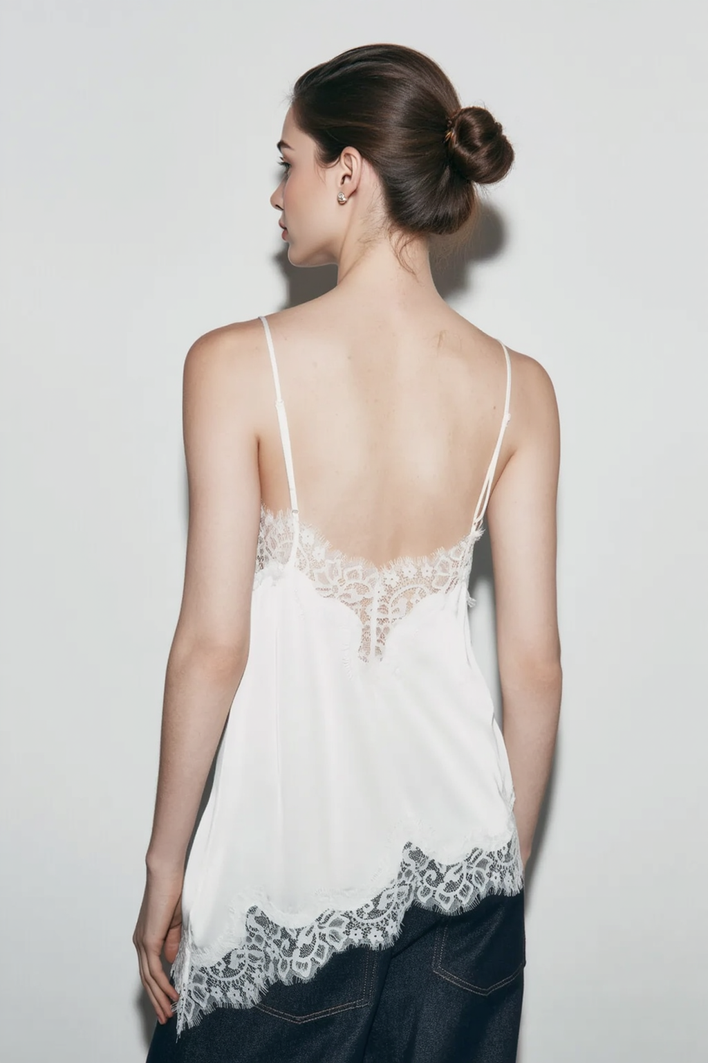 Lace panel adjustable cami top
