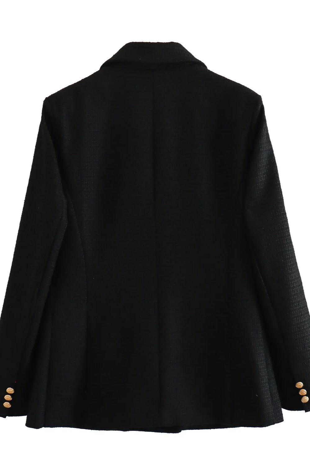 Textured DoubleBreasted MidLength Blazer