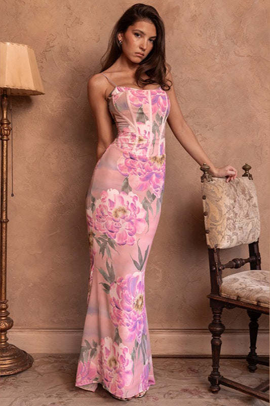 SlimFit Floral Slip Dress