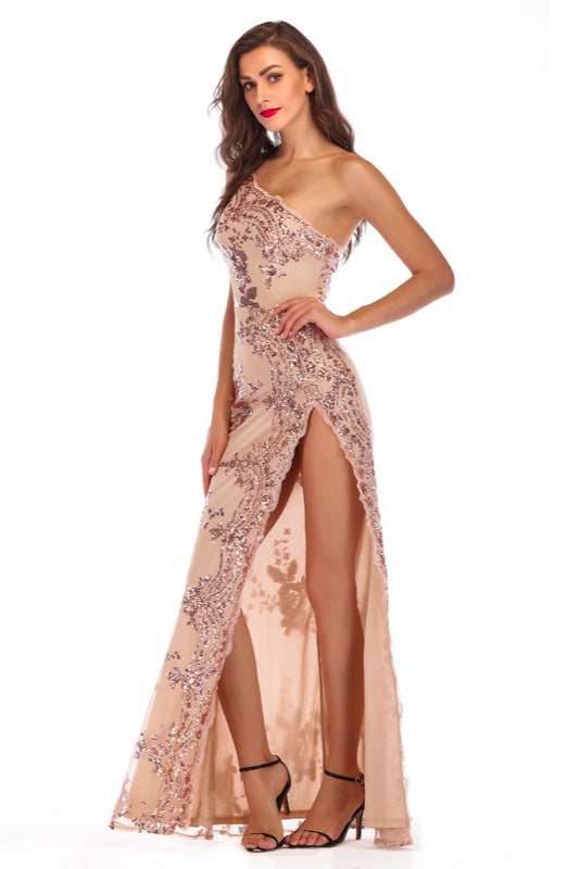 Sequin Backless Asymmetric Dress 3
