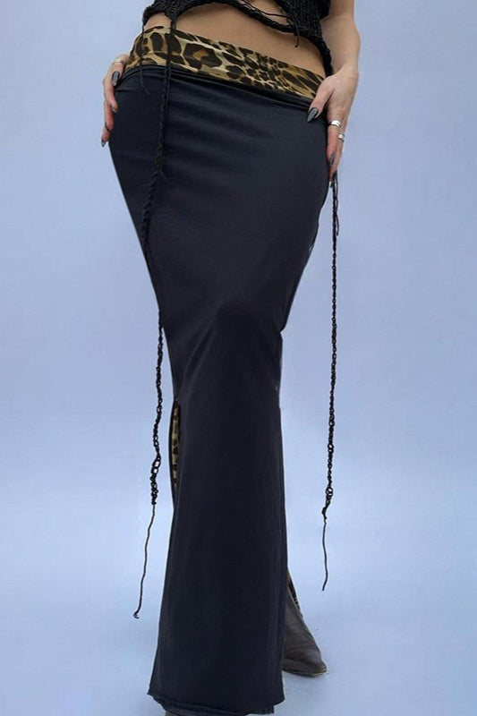 Y2K Split Bodycon Skirt