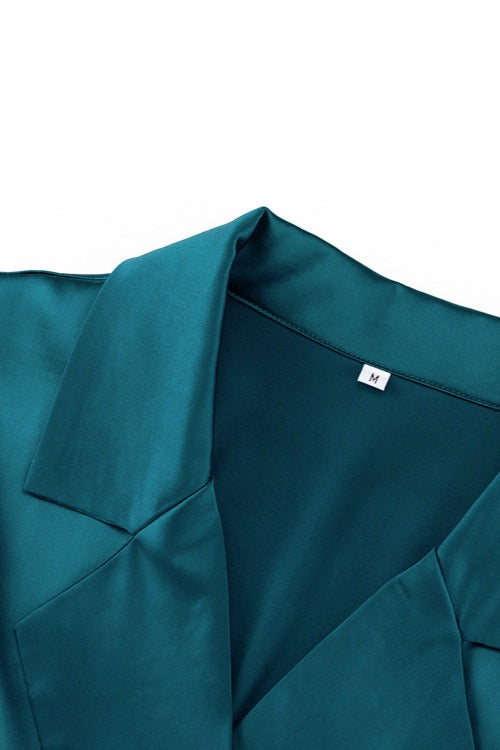 Satin Flowy Office Two Piece Pants Set