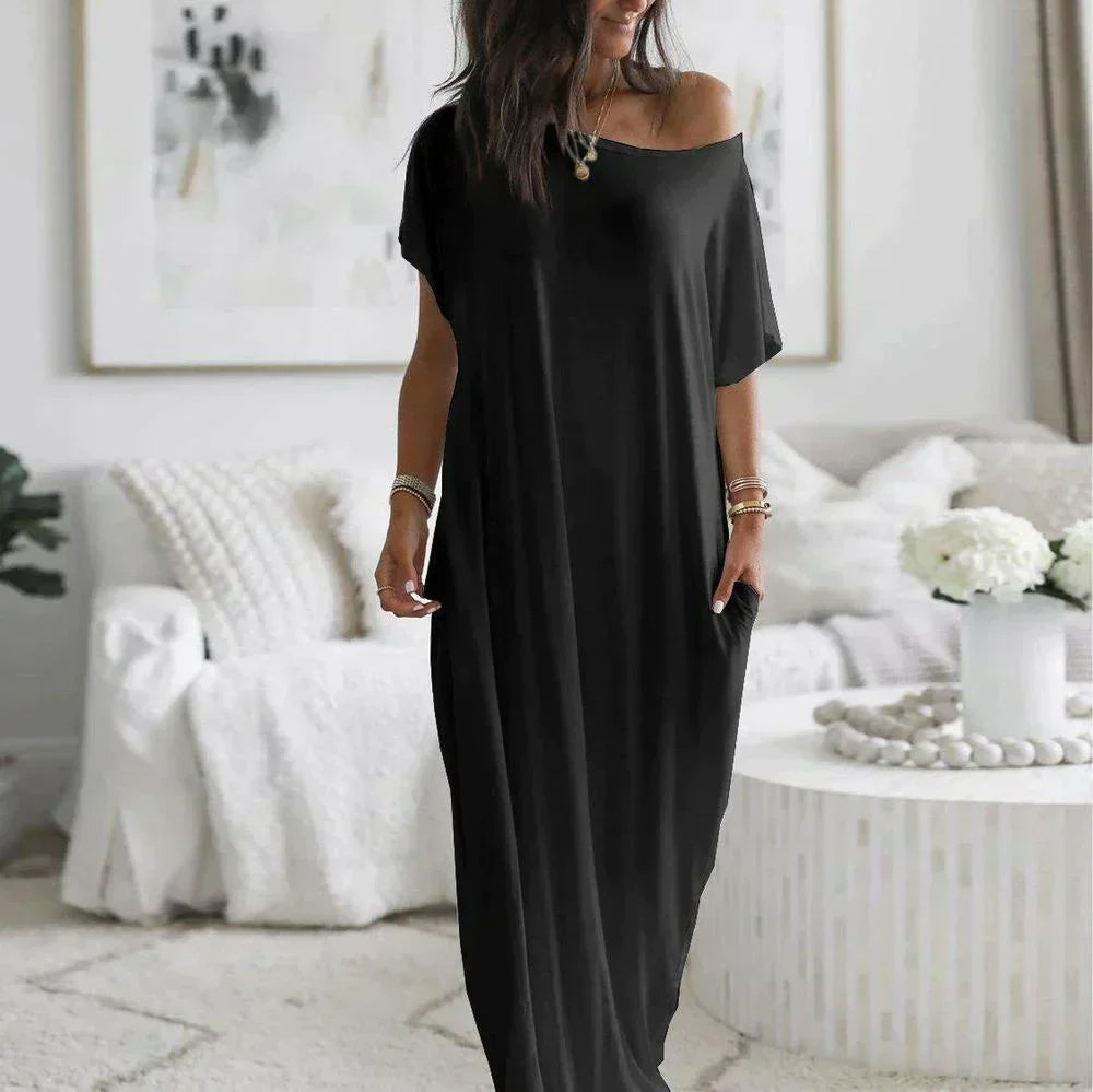 Ana Minimalist María Maxi Shirt Dress Chic Silhouette Collection