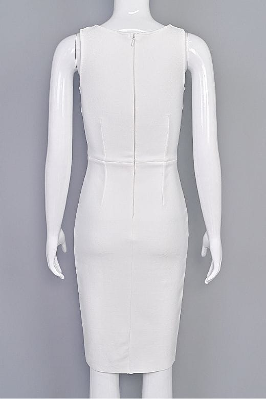 Elsa Bodycon Dress - White Pearl