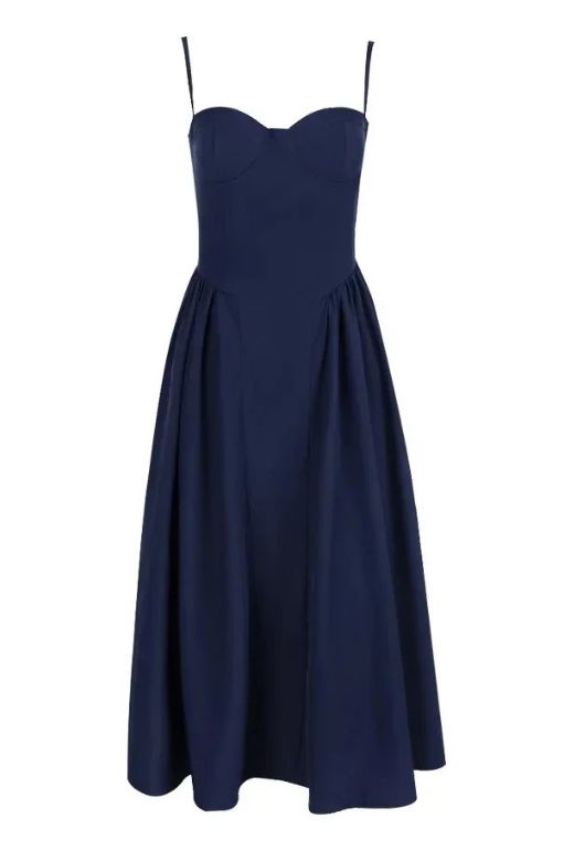 Everly Midi Dress - Navy Blue (Sale)