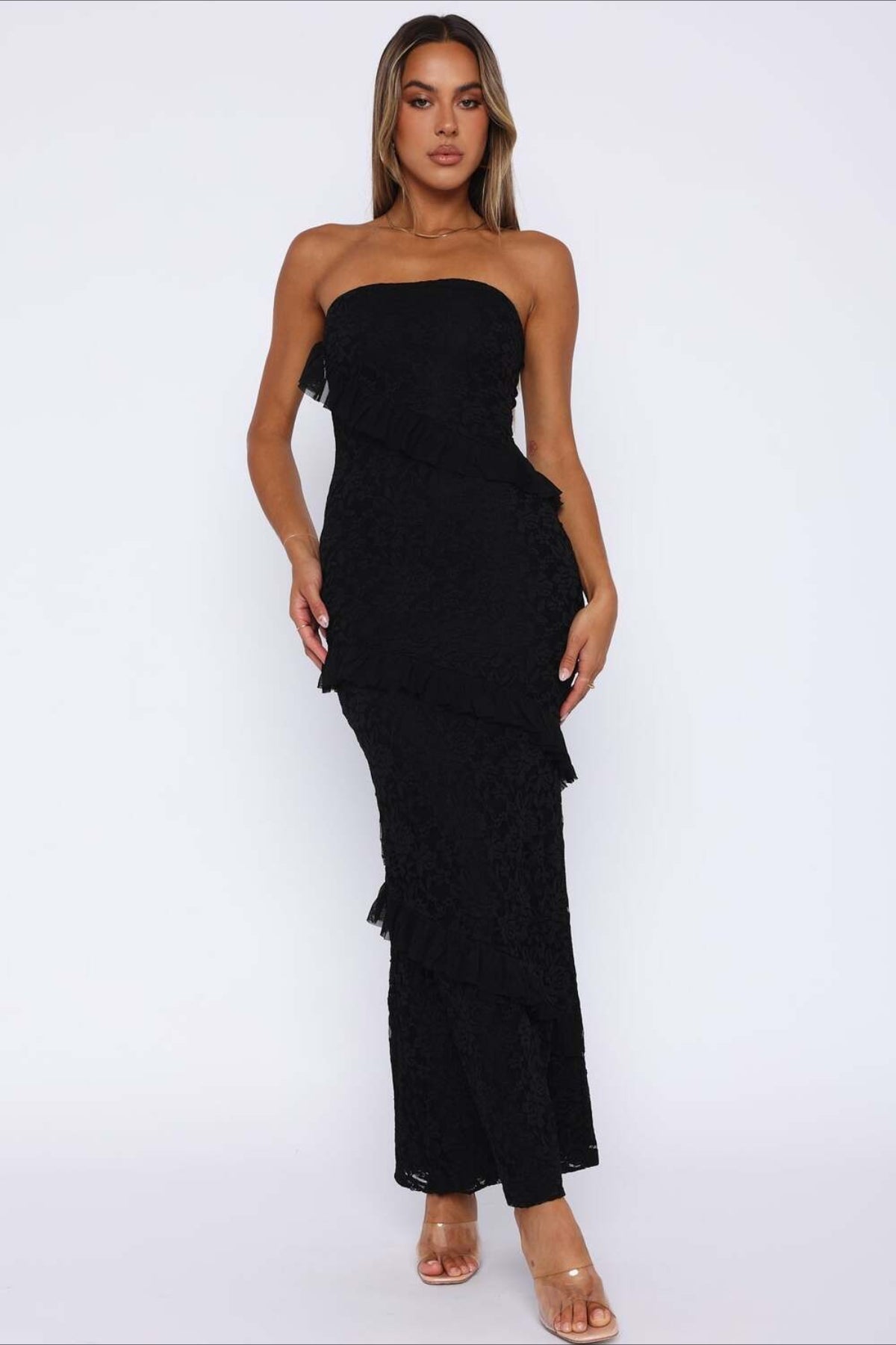 Strapless Maxi Tight Bodycon Dress