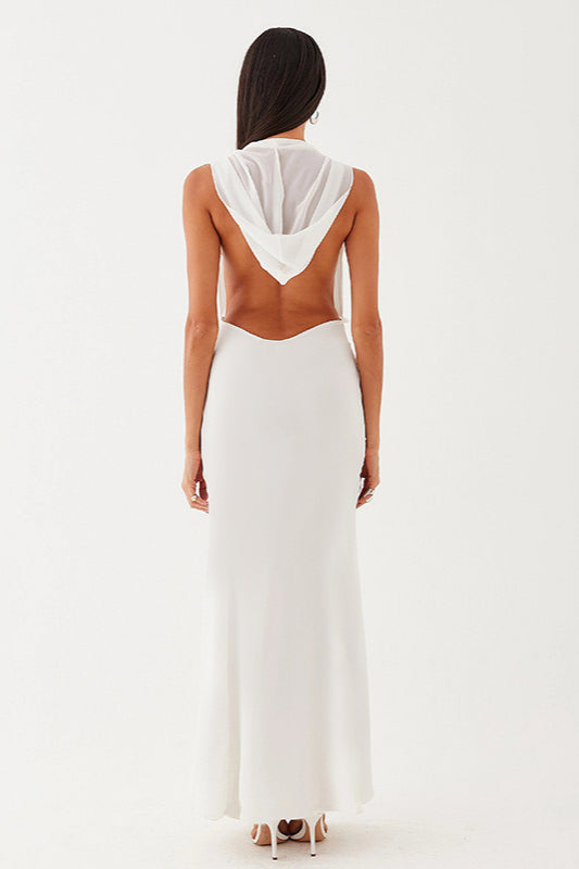 Hooded Deep V Backless Bodycon Dress 7