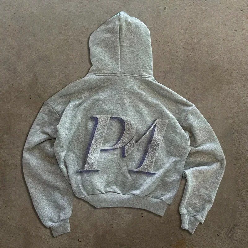 Printed ZipUp Street Hoodie