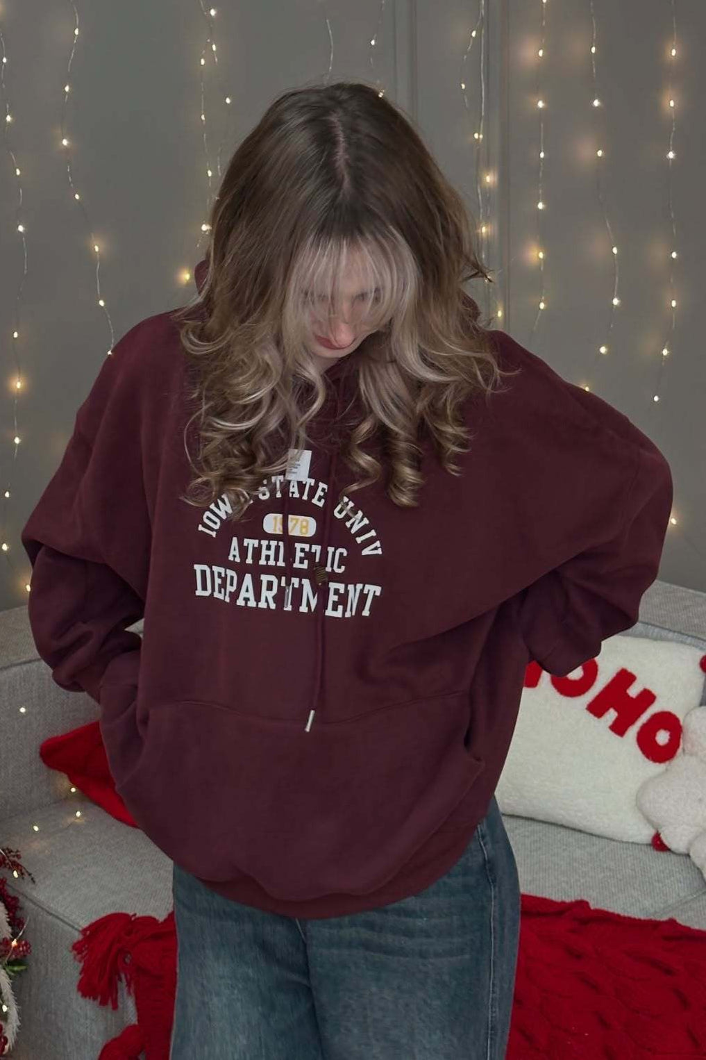 Christmas Vibe Maillard Tone Lazy Hoodie
