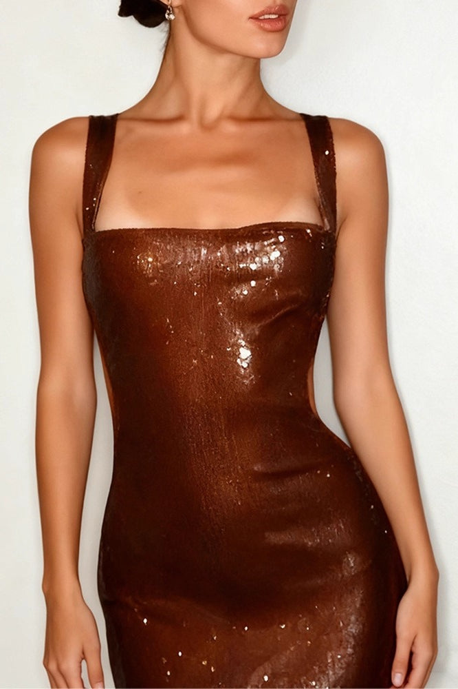 Backless Slip Bodycon Maxi Dress 8