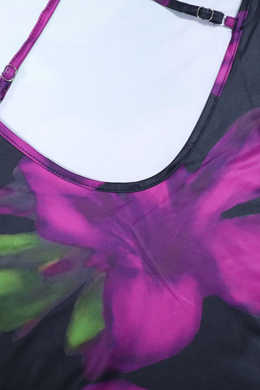 OpenBack Floral Maxi Party Dress