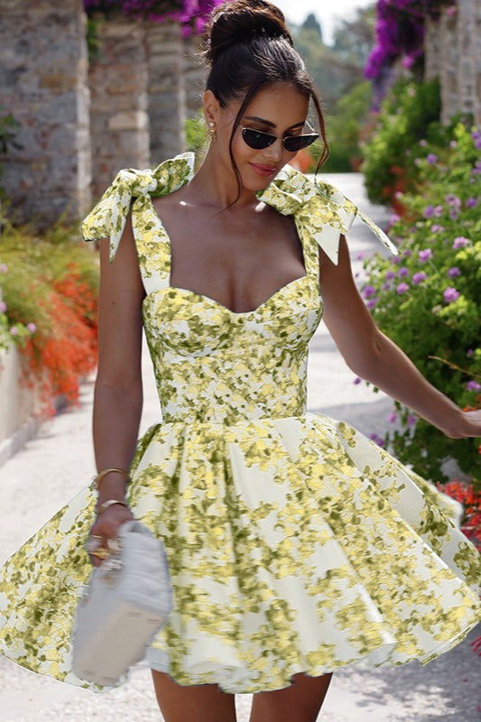 Chic Slim Fit A-Line Floral Dress