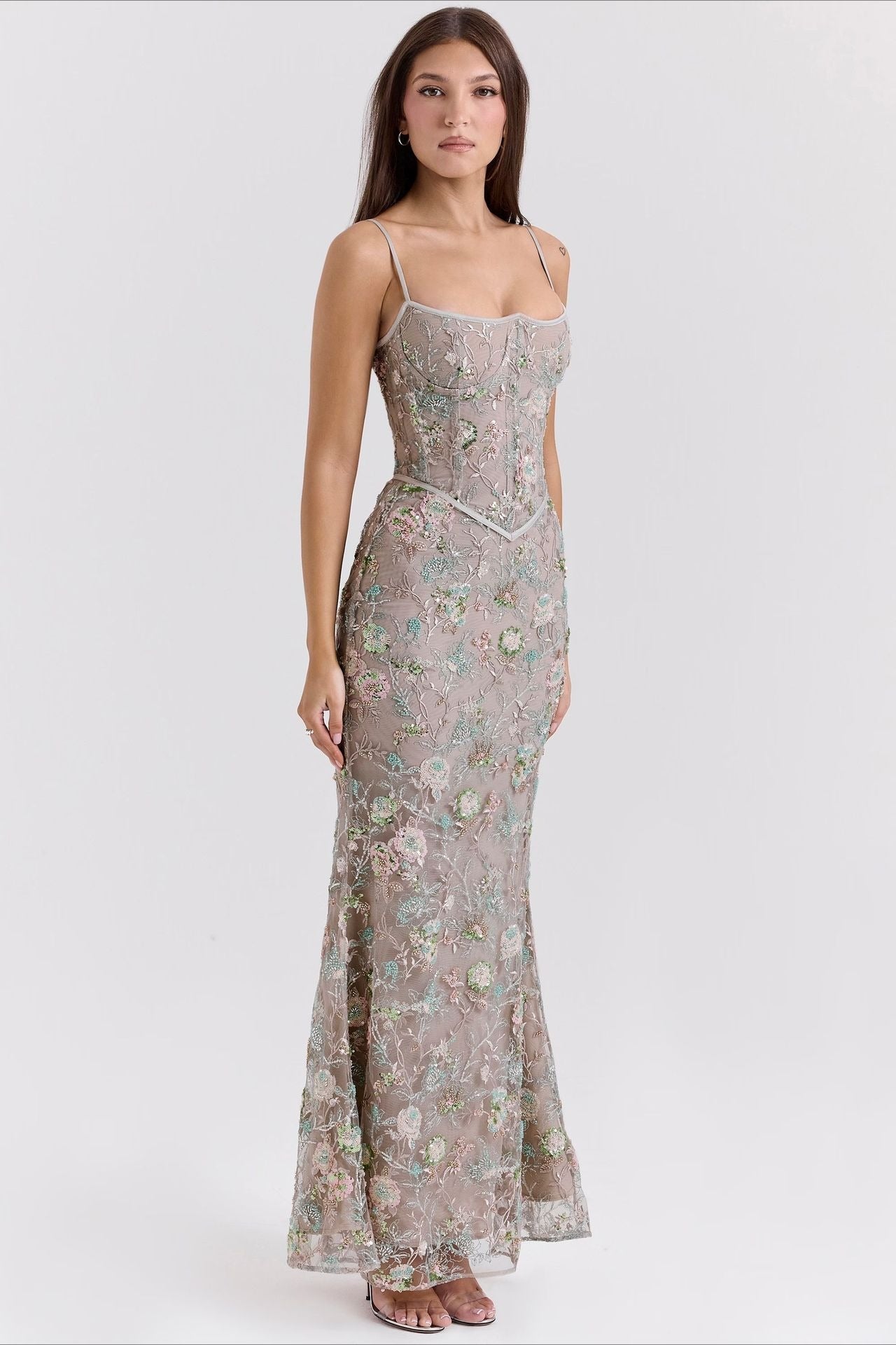 Low Cut Sleeveless Tie Back Slip Dress