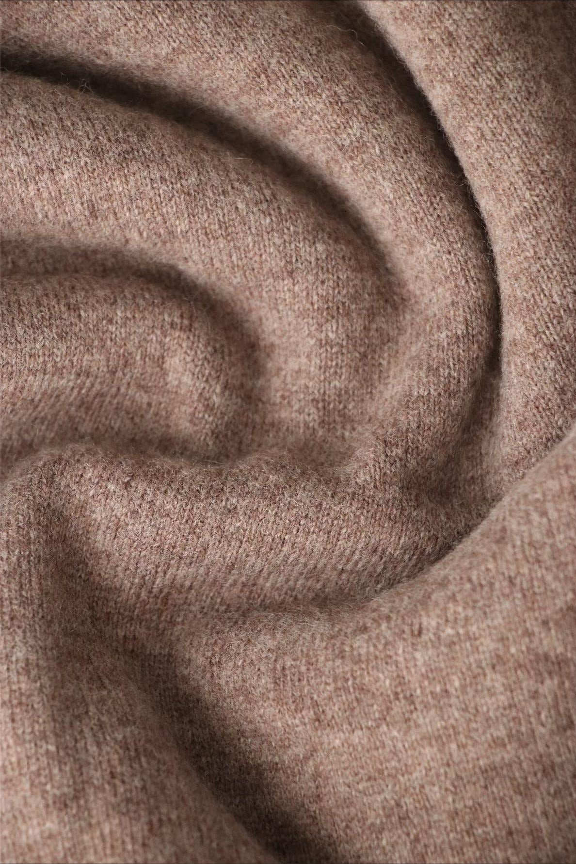 High Neck Flocked Slouchy Knit Dress 17