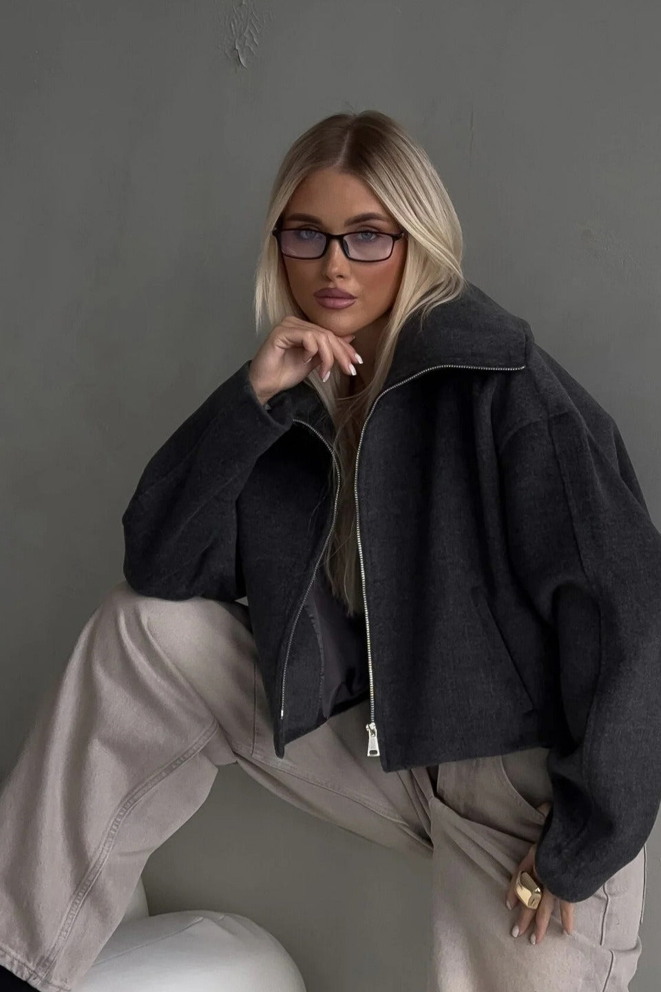 Collared Loose Casual Jacket