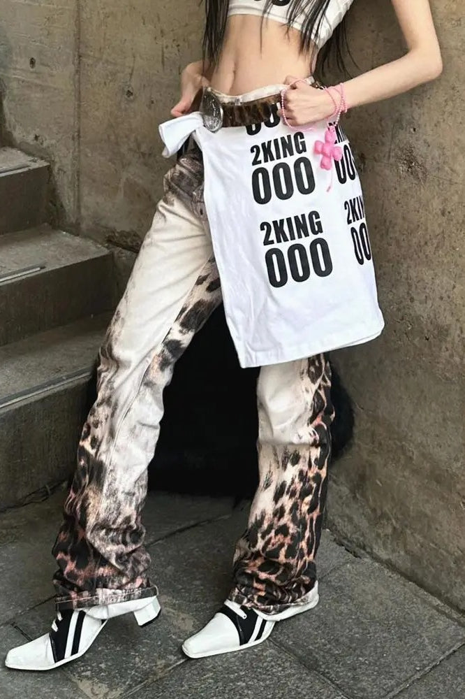 HipHop Leopard Baggy Jeans