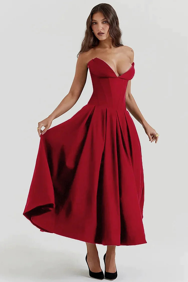 Florencia Exclusive Women's Strapless Dress Statement Occasion Edit