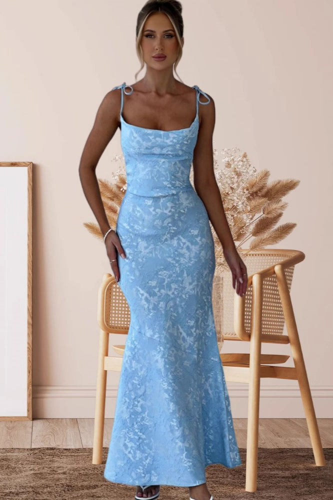 Sash Backless Mermaid Dress 6