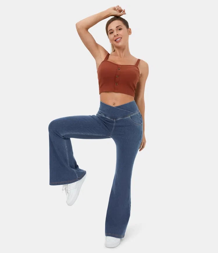 high waist flare jeans