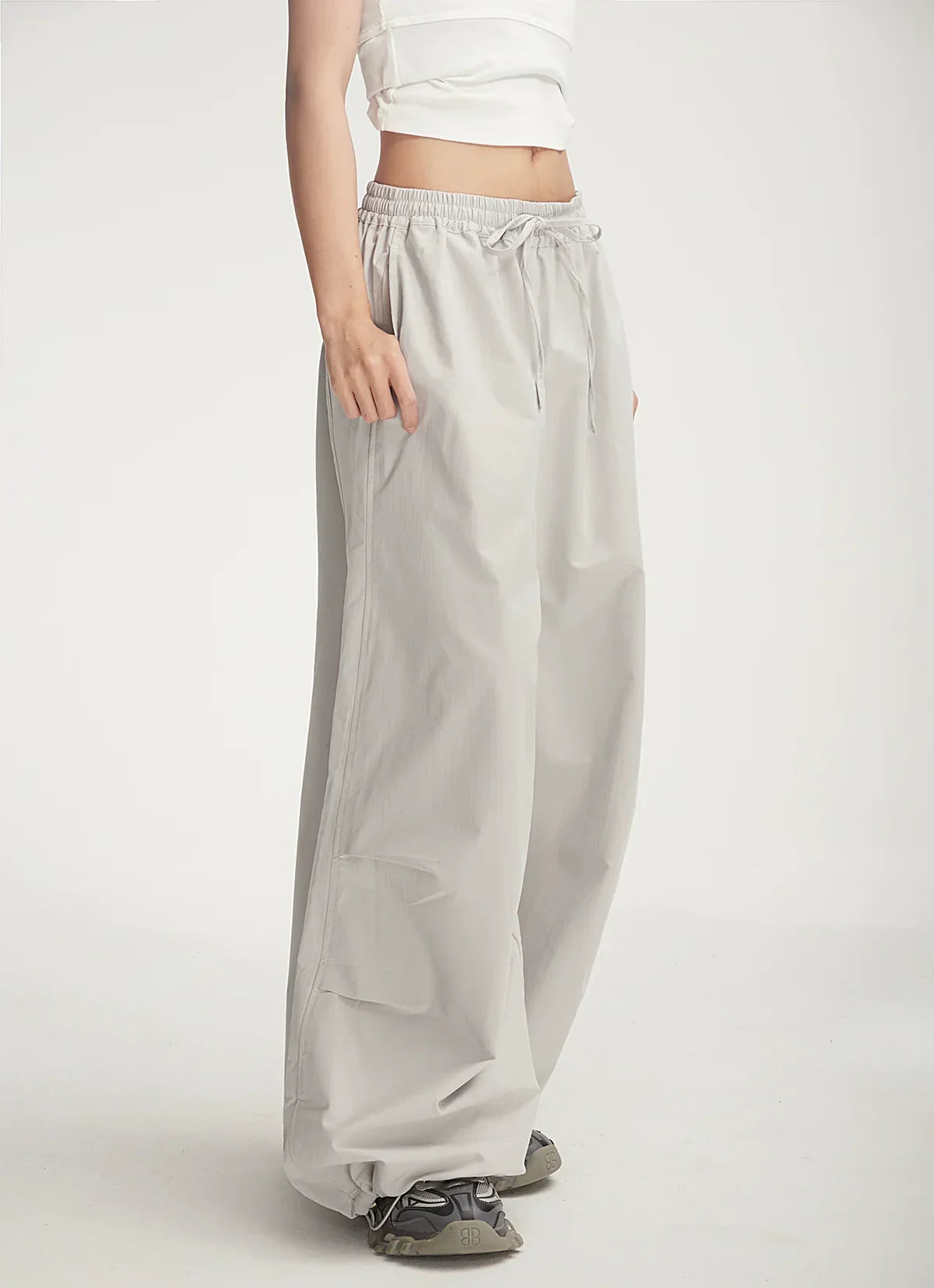 Balloon Drawstring Palazzo Pants