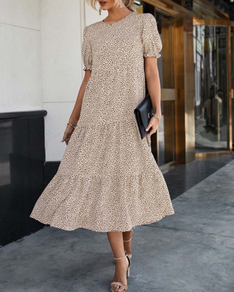 Rosalía Timeless Dress with Puff Sleeves Evening Wear Edit