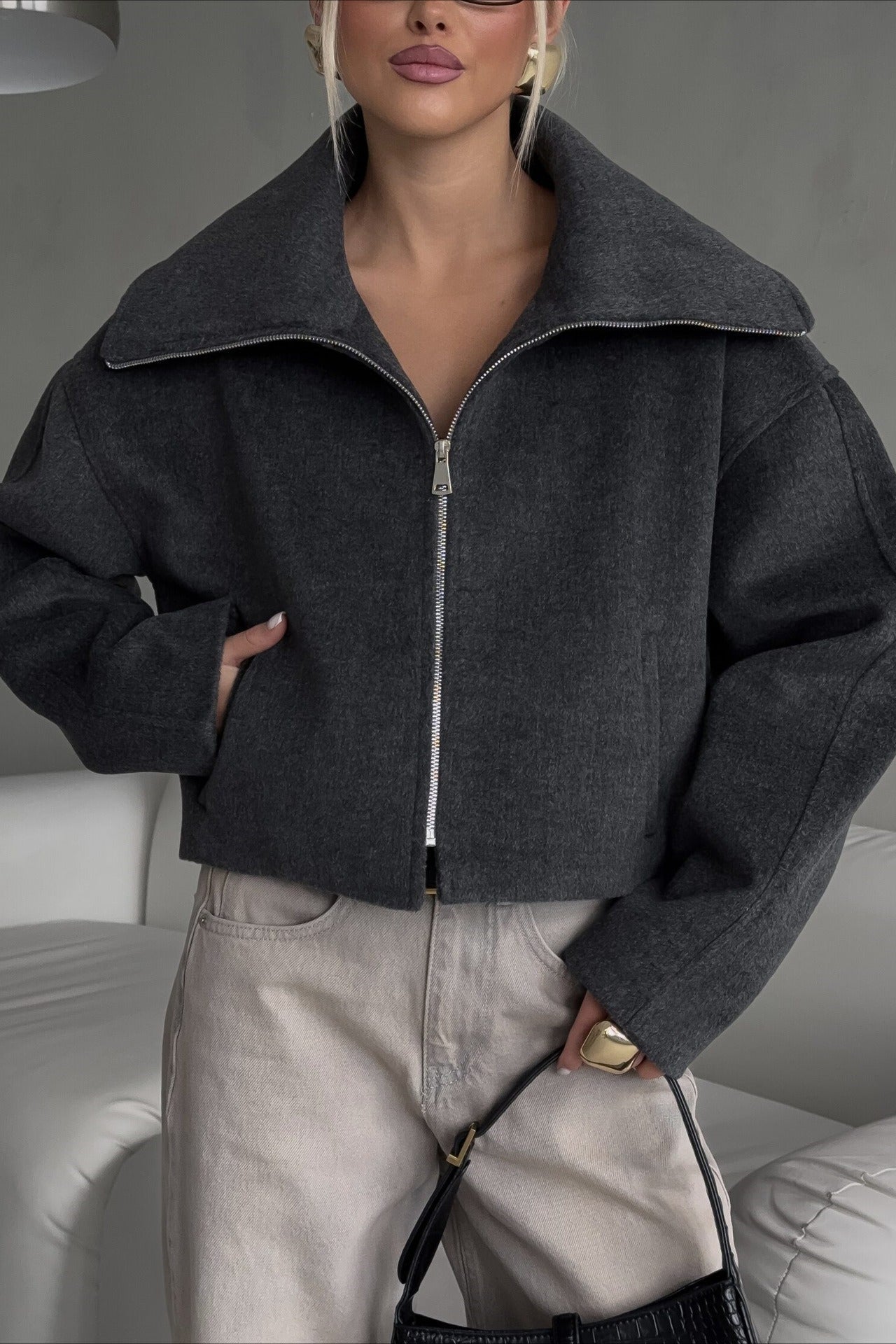 Collared Loose Casual Jacket